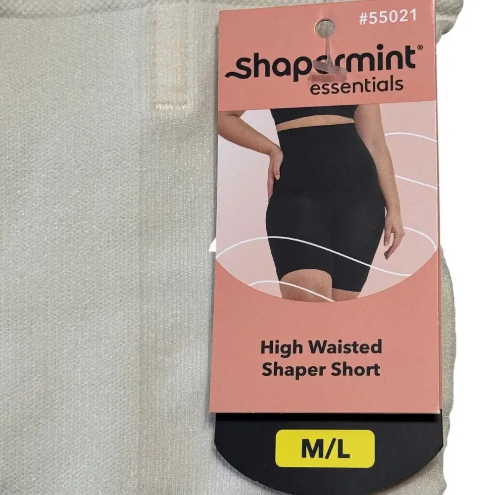 SHAPERMINT Shaper Shorts M/L Beige High Waisted Smoothing NWT - Picture 5 of 7